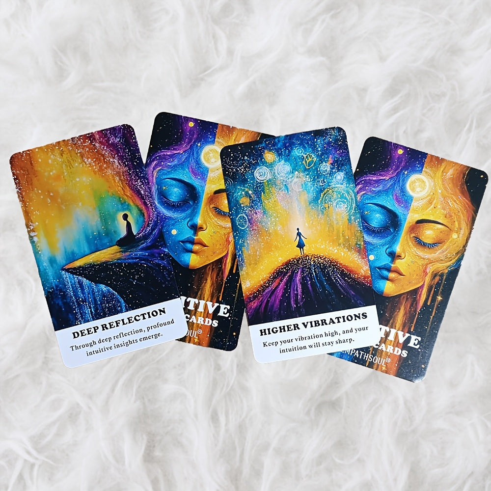 Intuition Oracle Cards - 56-Card Deck with Keywords for Spiritual Guidance & Party Fun | Perfect Beginner's Tarot Set | Ideal Christmas Gift for Ages 14+