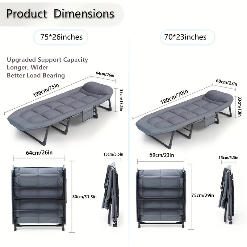 American Style Folding Single Bed For Lunch Break Adult Office Simple March Home Light Multifunctional Nap Accompanying Bed