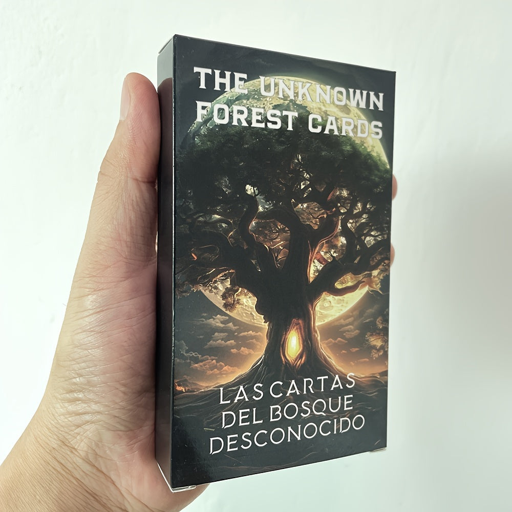 Spanish And English Tarot Cards, The Unknown Forest Oracle Cards, Fortune Telling Toys, Taro Deck With Keywords, 12x7cm Cards