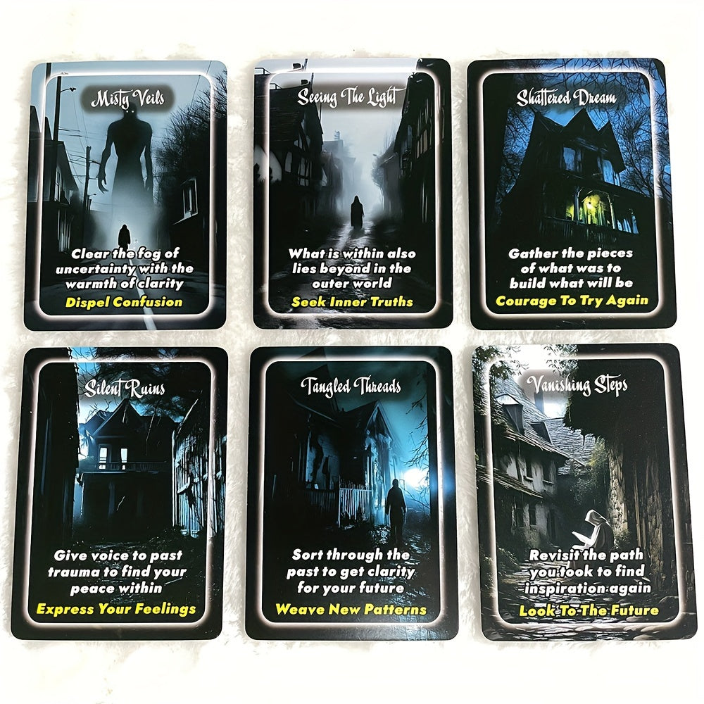 Haunted Echoes Oracle Tarot Cards - Large Size, Mystical Fortune Telling Deck for Insight and Guidance