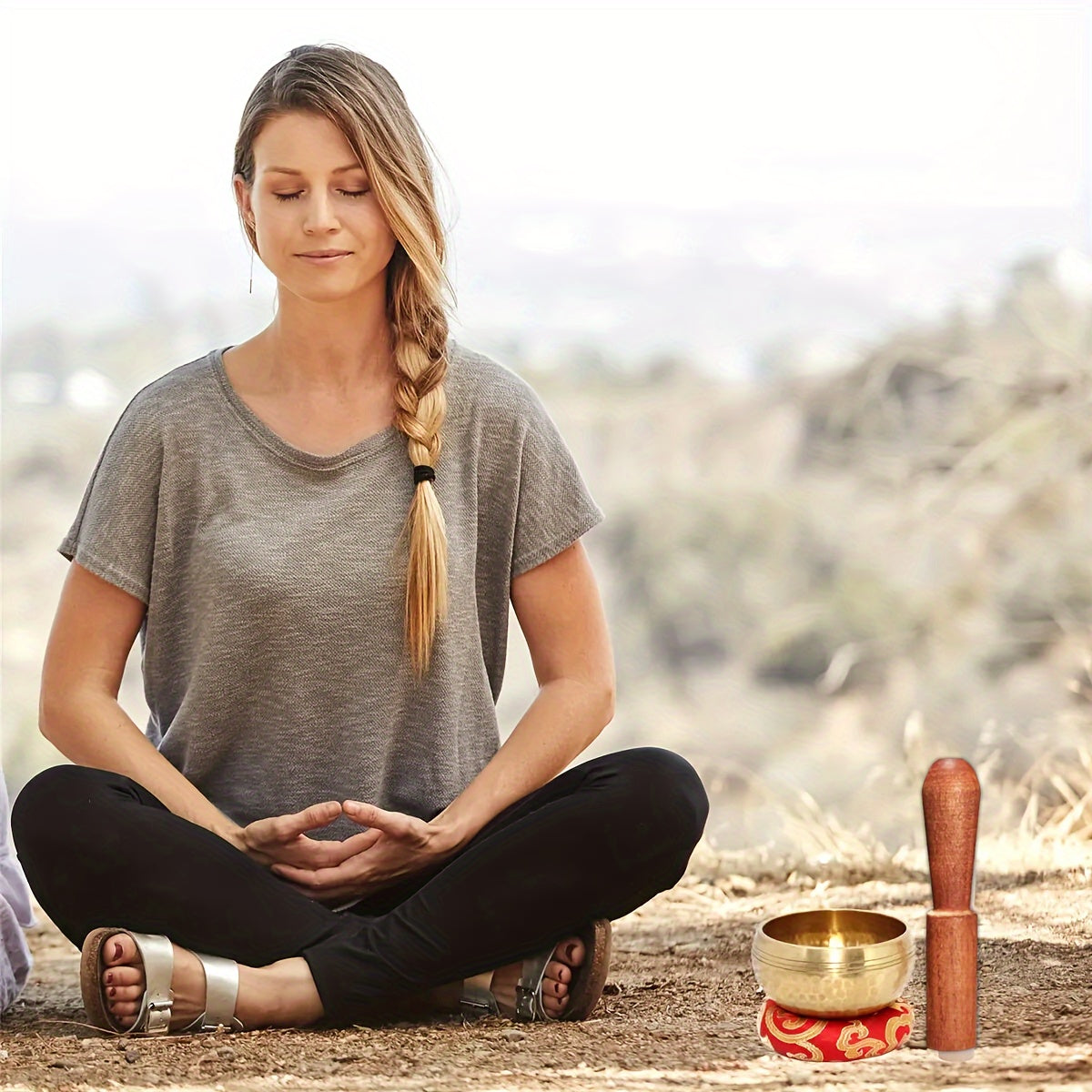 Tibetan Singing Bowl Set - 3 Inch Handcrafted Meditation Bowl for Yoga, Sound Healing, Chakra Balancing, and Mindfulness Practice - Includes Mallet, No Case or Bag