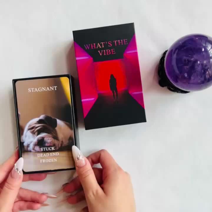 What's The Vibe Oracle Cards Deck, Tarot Cards For Beginners, Oracle Cards With Meanings On Them, Oracle Deck Used For Career And Life Relationships, Twin Flame, Soulmate, Karmic Connection