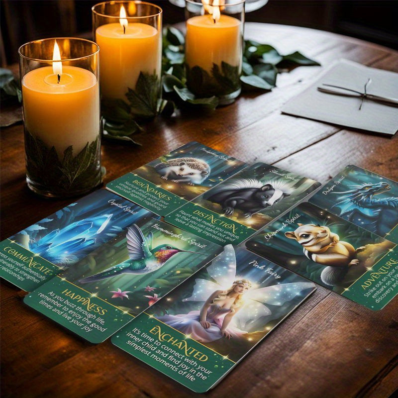 40pcs Magic Forest Elf Oracle Cards Unique Forest Tales Oracle Cards for Beginners, Give Friends and Family Sisters Christmas, Thanksgiving Gift