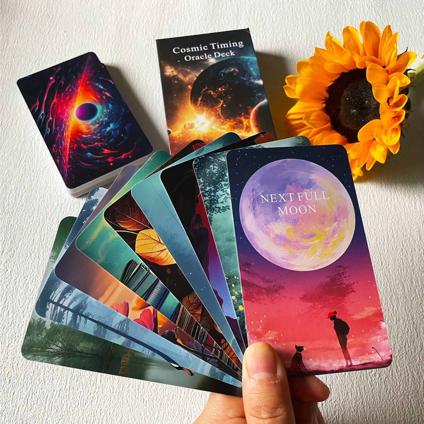 Time Oracle Cards Deck, Cosmic Timing Oracle Cards, Tarot Cards For Beginners, Tarot Deck, Divine Timing Oracle Deck To Help You Predict Time Frames.