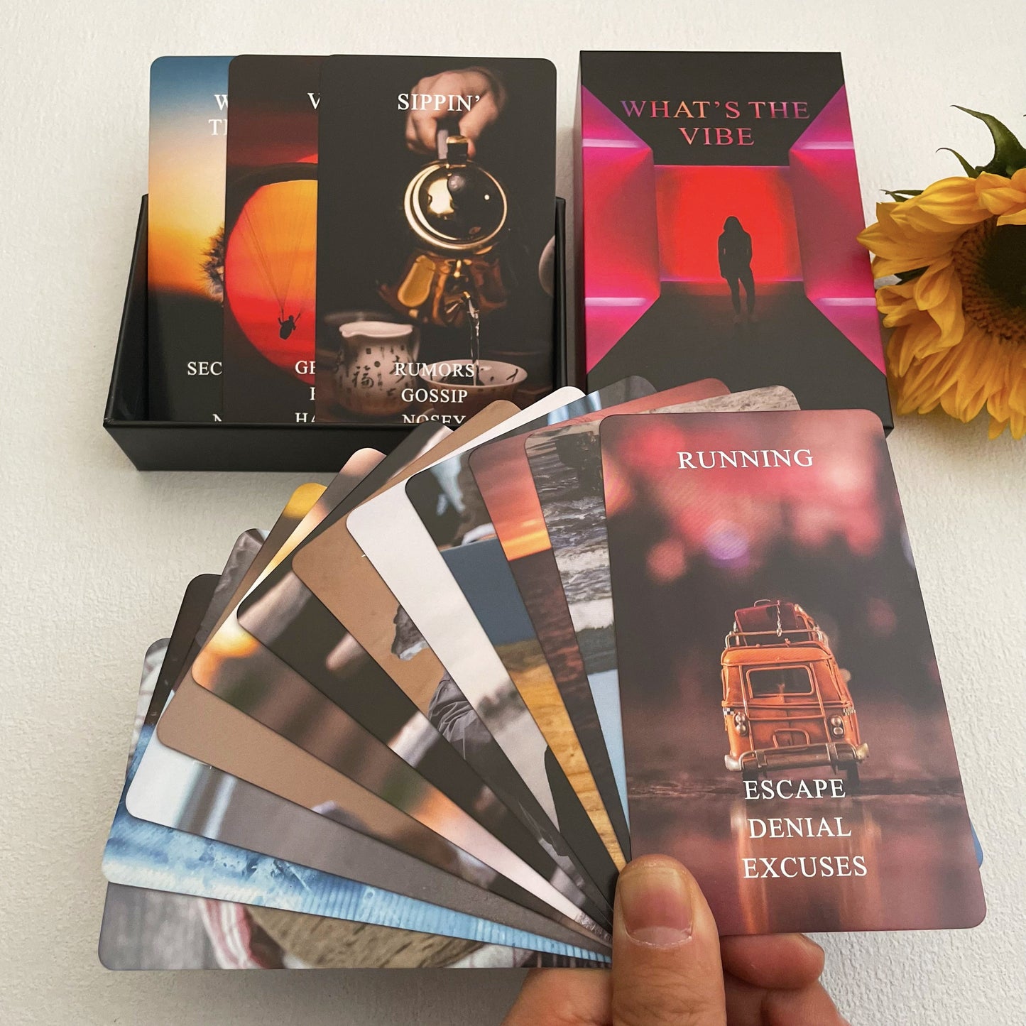 What's The Vibe Oracle Cards Deck, Tarot Cards For Beginners, Oracle Cards With Meanings On Them, Oracle Deck Used For Career And Life Relationships, Twin Flame, Soulmate, Karmic Connection