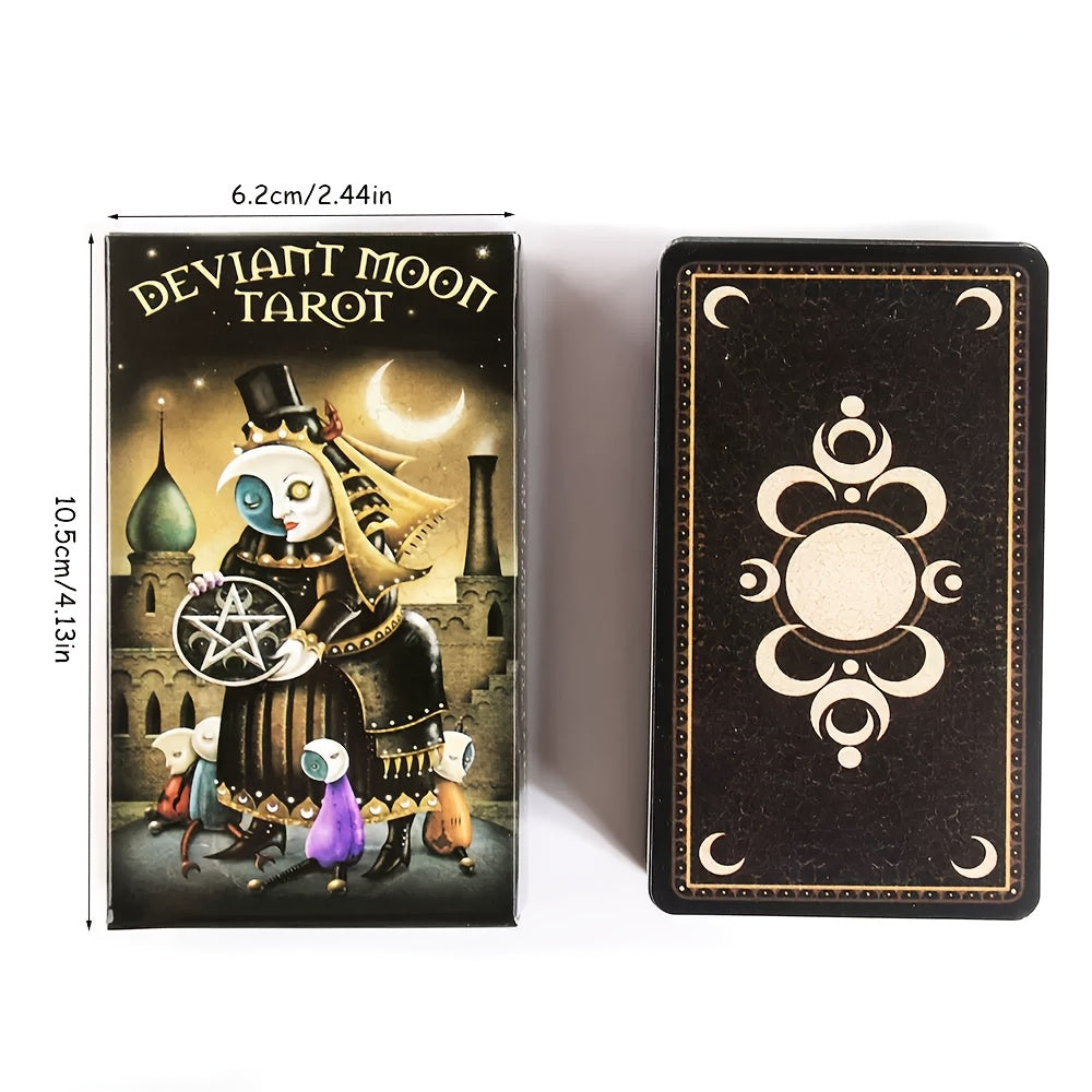 Deviant Moon Tarot Deck - 78-Card Fantasy Art Set for Inner Wisdom & Soul Exploration, Ideal for Party & Christmas Gift, No Electricity Required