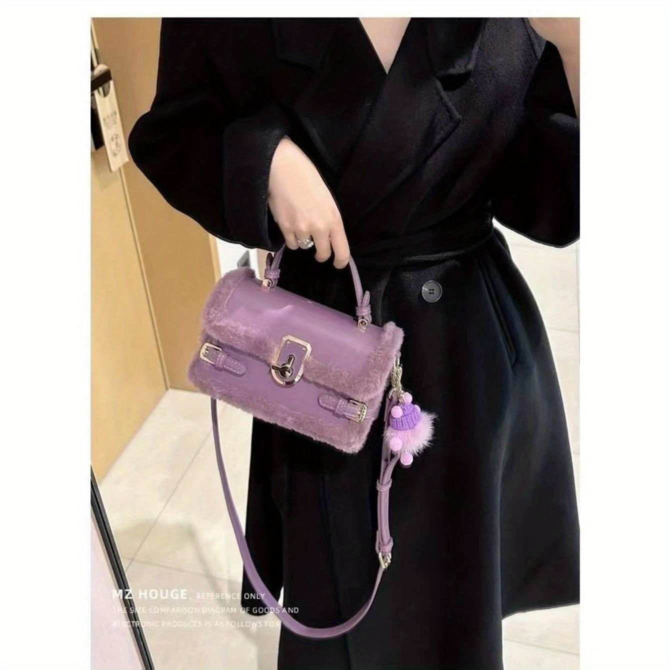 Autumn And Winter High-End Texture Niche Fashion Versatile One-Shoulder Plush Crossbody Bag