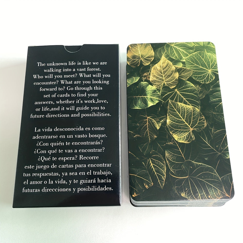 Spanish And English Tarot Cards, The Unknown Forest Oracle Cards, Fortune Telling Toys, Taro Deck With Keywords, 12x7cm Cards