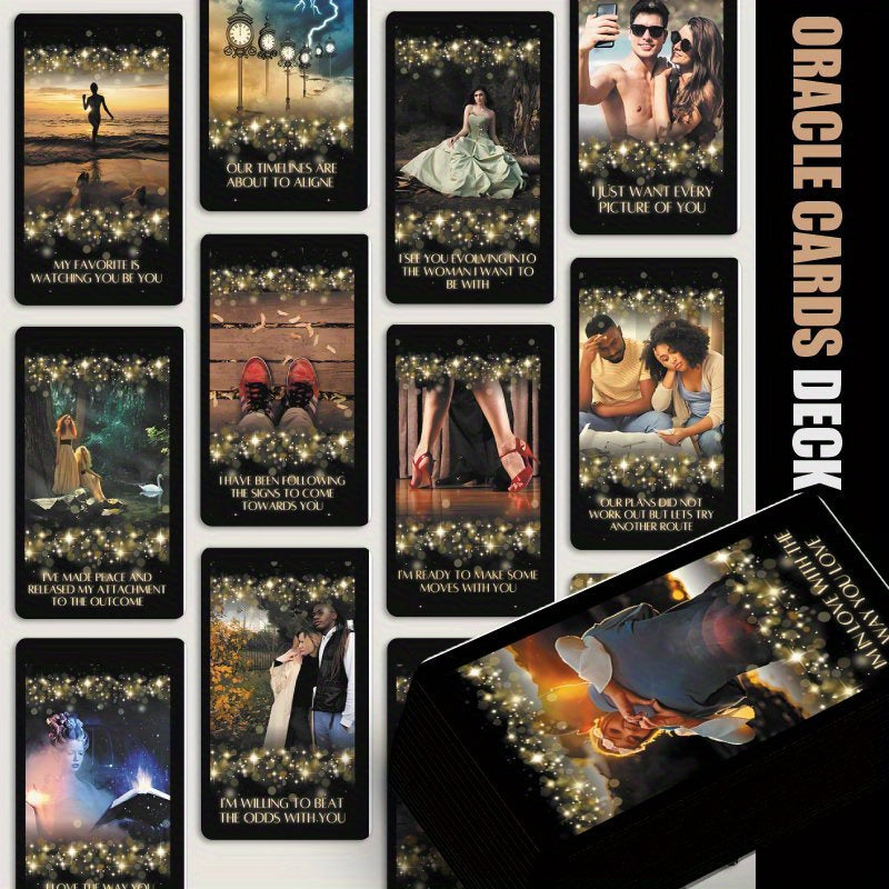 36pcs Love Oracle Cards Set with Colorful Lights Design - Perfect Gift for Friends & Family, Ideal for Thanksgiving