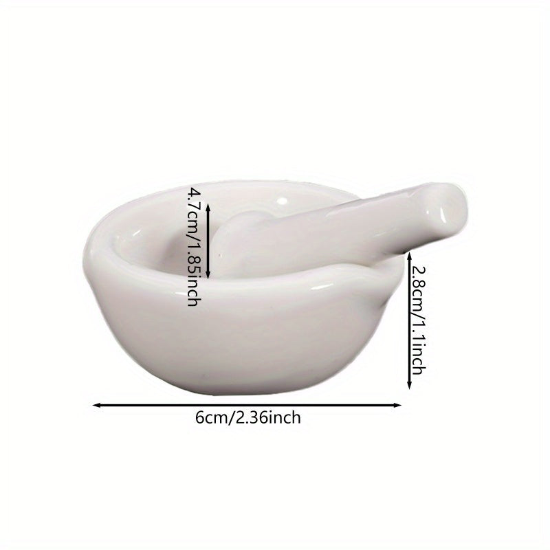 60mm Porcelain Mortar And Pestle Mixing Grinding Bowl Set Crusher DIY Tool for Kitchen