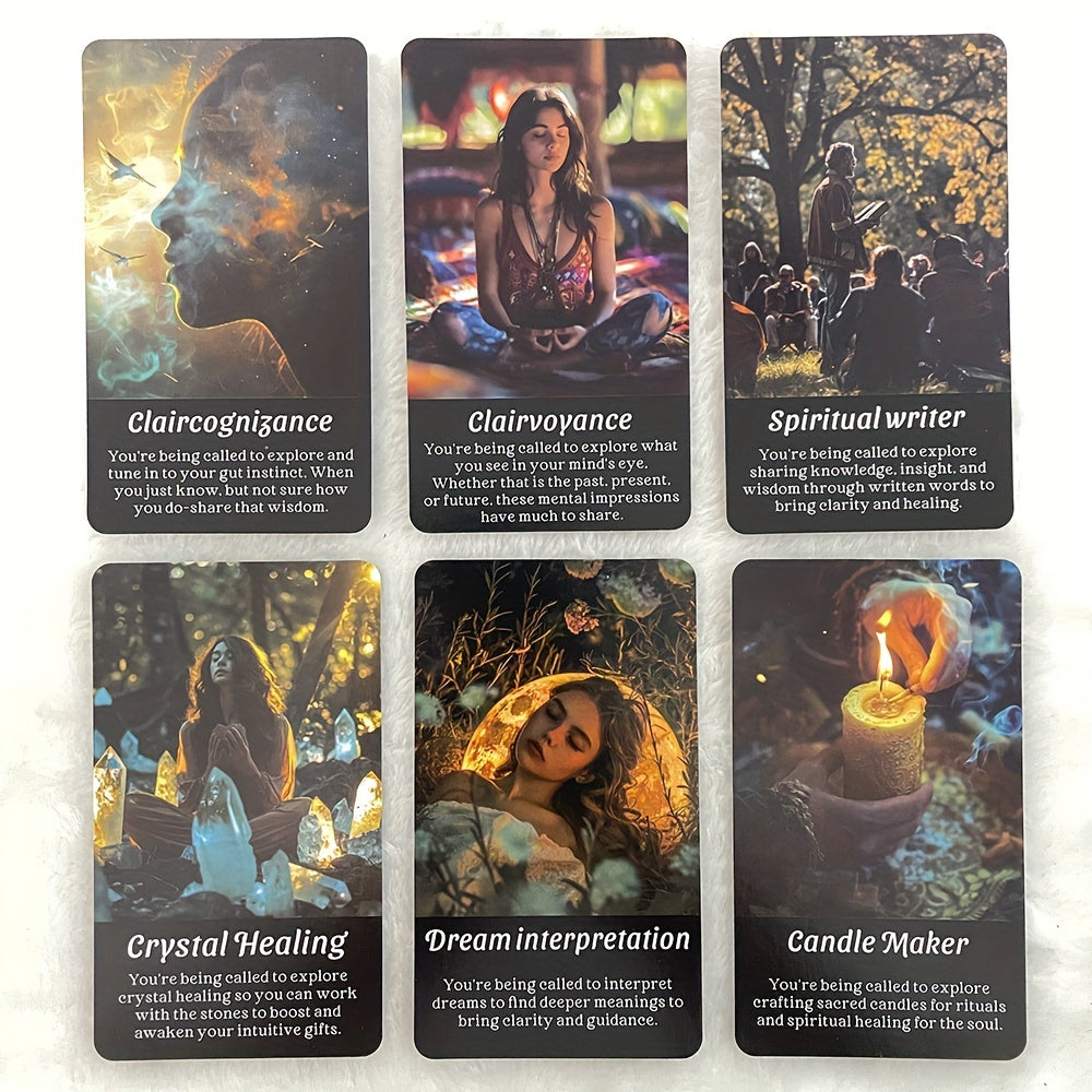 Spiritual Gifts Tarot Oracle Cards, Fortune Telling Tarot Deck with Numerology and Catoptromancy Practices, 56-Card Set, Divination Tool for Beginners and Enthusiasts, Guidance and Insight for Ages 14+