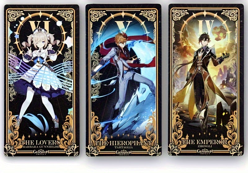 Anime Game Tarot Cards, Interactive Cards, Cartoon Cards, Anime Character Fan Divination Oracle Tarot Card, Fate Divination Cards, Halloween, Thanksgiving Day And Christmas Gifts