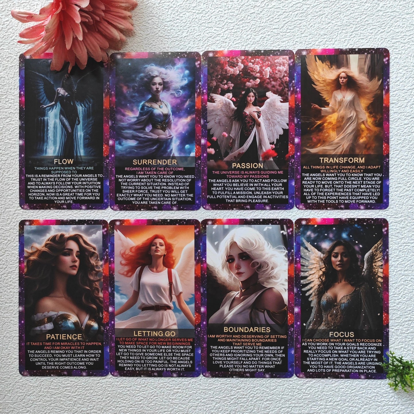 48 Angel Wisdom Oracle Card Set, Suitable For Beginners Oracle Card Set, Angel Digital Belief Card, Oracle Card, Guide Your Sacred Path, Christmas Gifts For Family And Friends