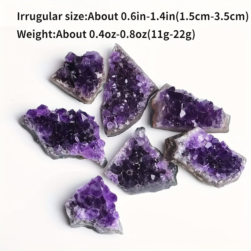 1pc of Amethyst Cluster Crystal Decoration (Natural Mine Crystal Cave with Ice Crack Patterns. All Labels Indicate They Are Natural / Not Damaged / Not Dirty / Not Chipped. It Is Recommended to Wash with Water Or Wipe with a