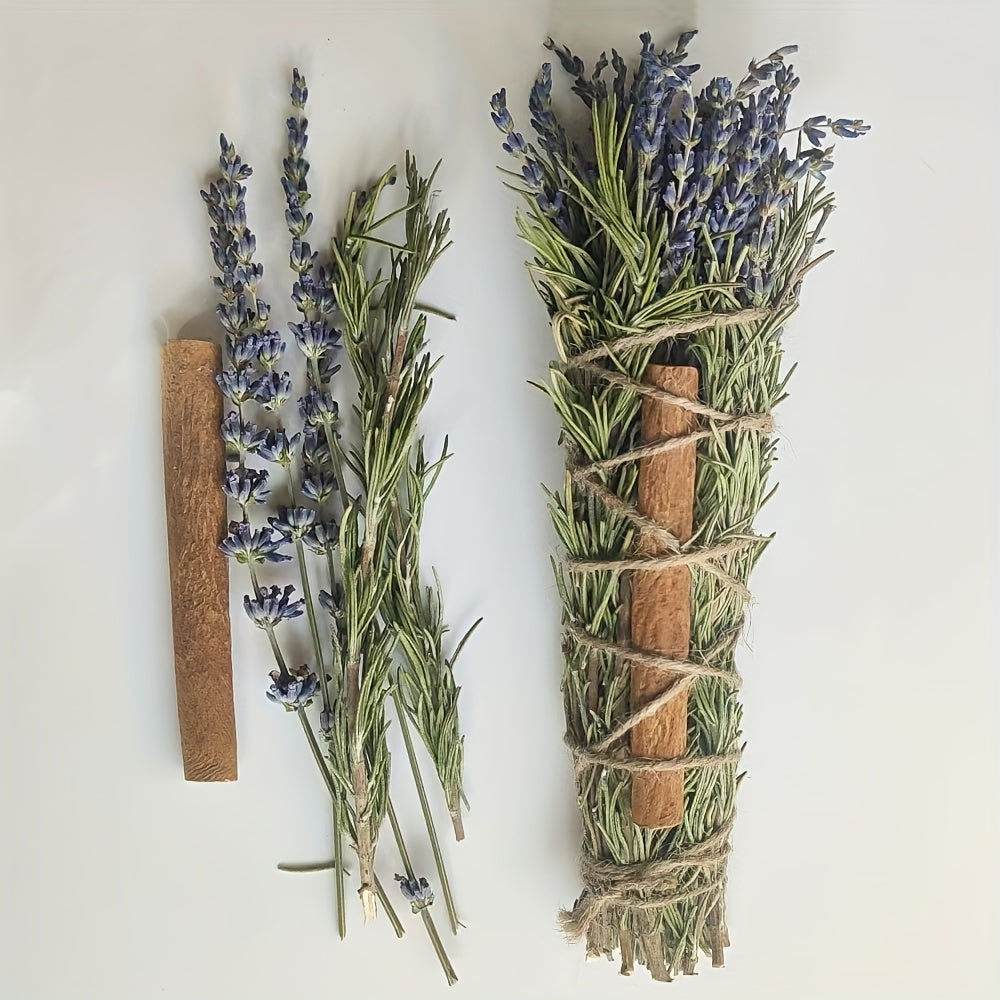 1pc/3pcs Natural Rosemary, Lavender, Cinnamon Plant Aromatherapy Sticks, Purifying Space Meditation, Holiday Gift, Natural Plant Essence for Relaxation and Calm