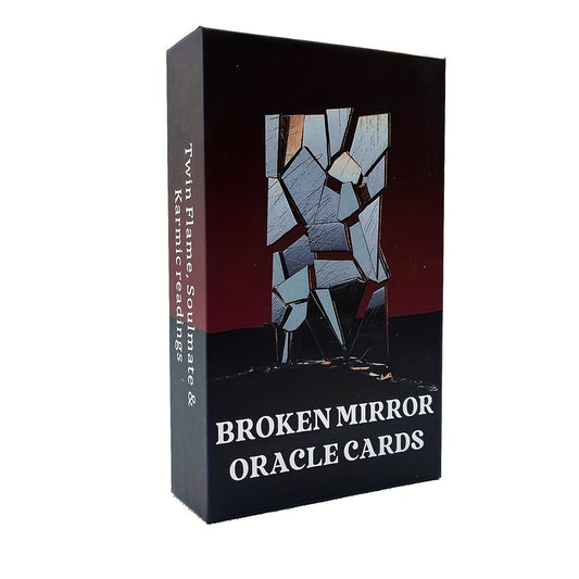 Soulmate Broken Mirrors Oracle Deck - Twin Flame Divination Cards For Beginners | Party Fortune Telling Game, Ages 14+