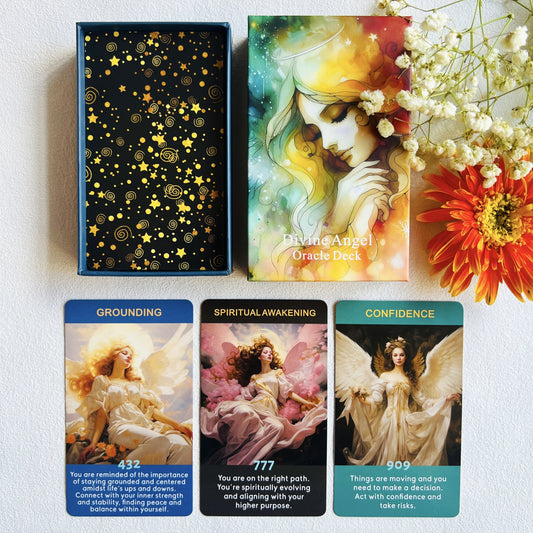 Angel Numbers Oracle Cards, Tarot Cards For Beginners, Enhance Your Spiritual Journey With The Angel Number Affirmation Cards